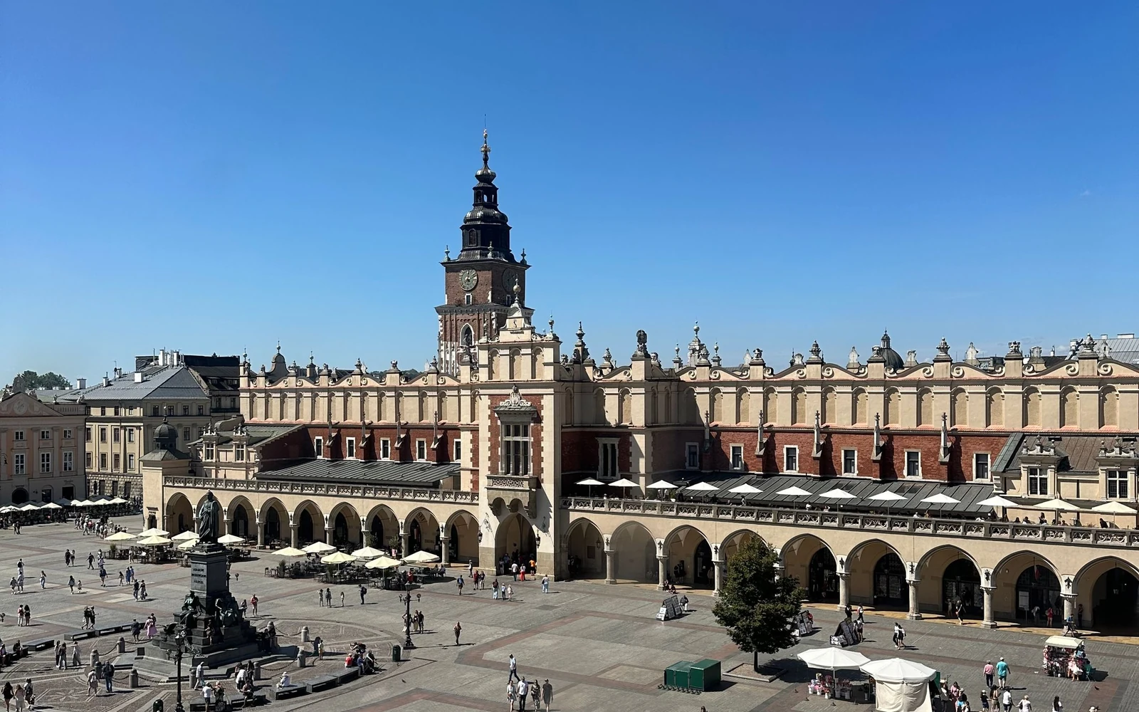 The Cloth Hall and surrounding space in Kraków’s Main Market Square.
